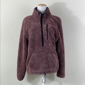 Victoria's Secret Pink Fleece Half Zip Pullover Small